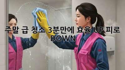 주말 급 청소! 3분만에 효율 UP✨ 피로 DOWN!