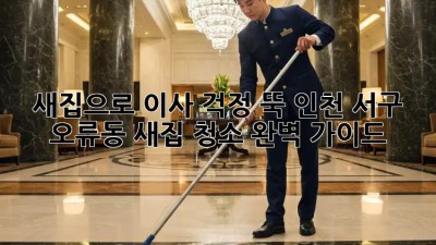 새집으로 이사? 걱정 뚝! 인천 서구 오류동 새집 청소 완벽 가이드