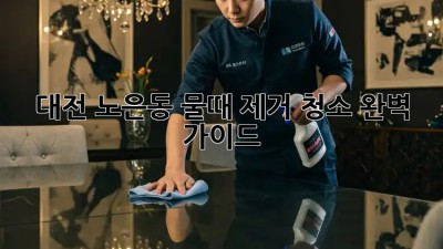대전 노은동 물때 제거 청소 완벽 가이드